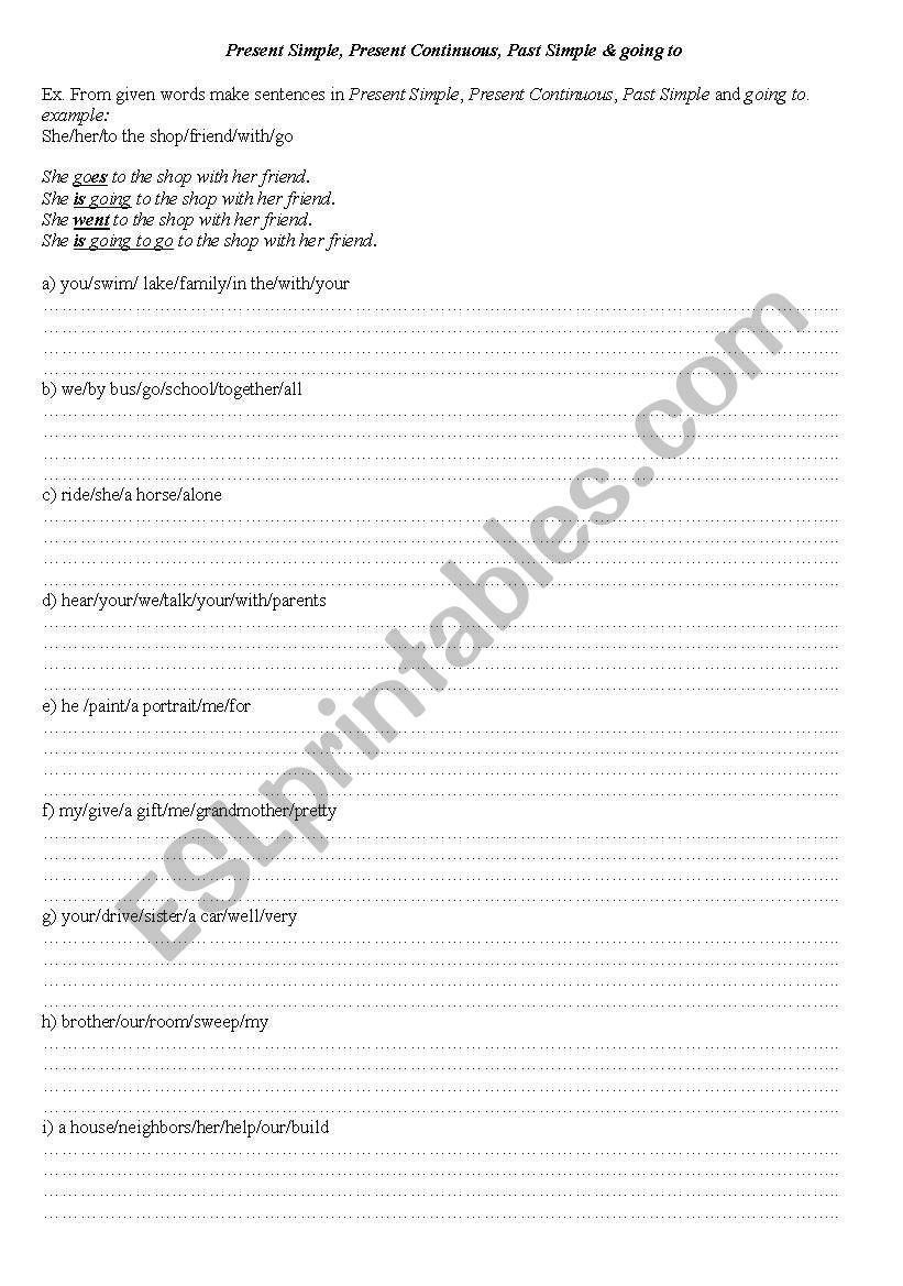 Grammar Exercises worksheet