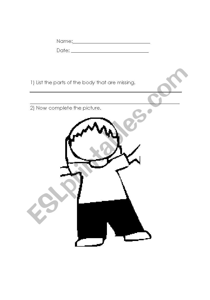 Draw what it is missing worksheet