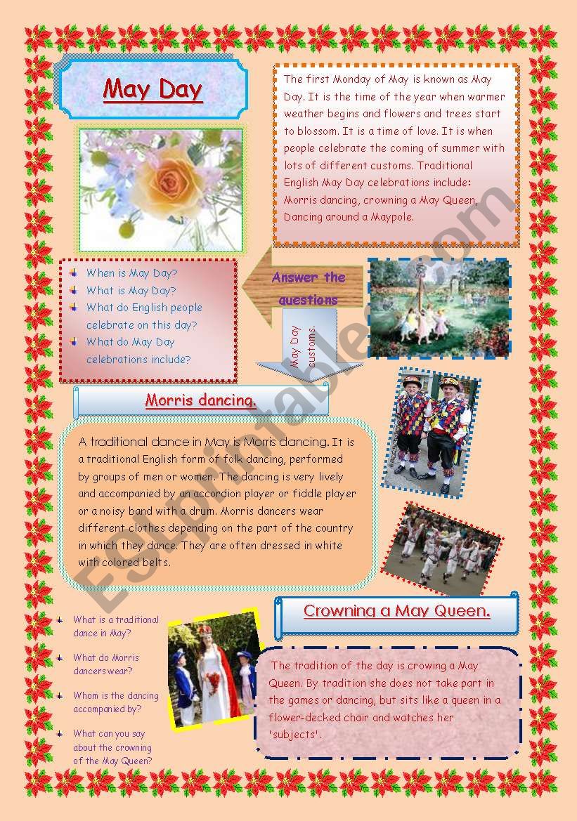 May Day (2 pages) worksheet