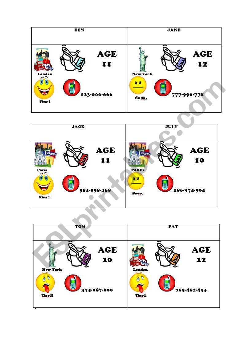 Introduce yourself  worksheet