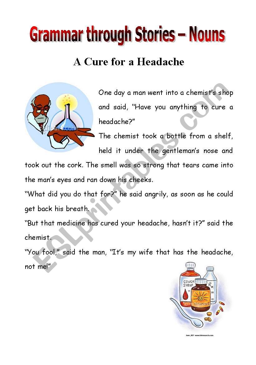 A Cure to headache - Stories for grammar