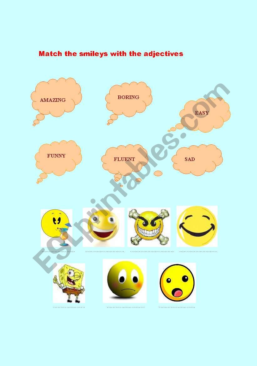 Adjectives / Smileys - Subjects