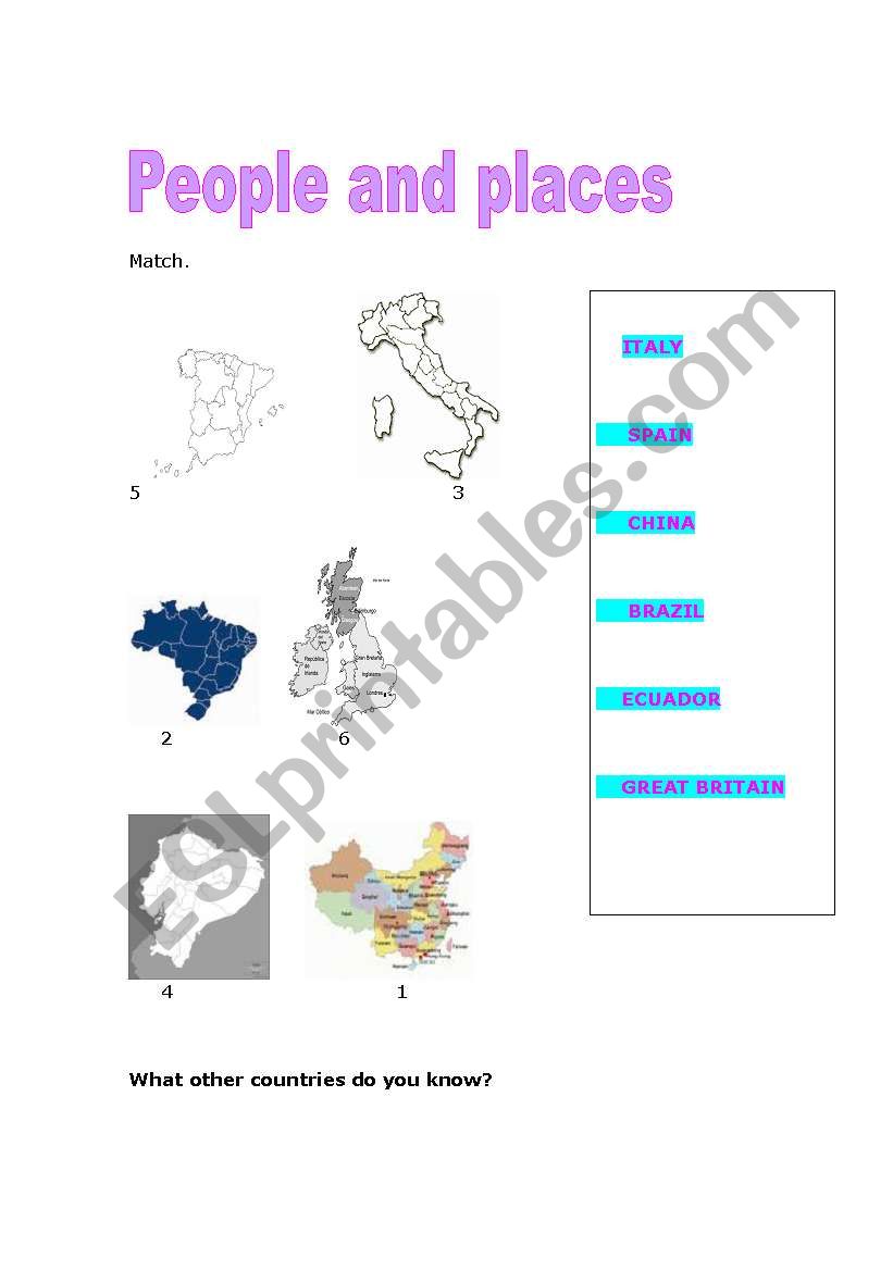 matching word and picture worksheet