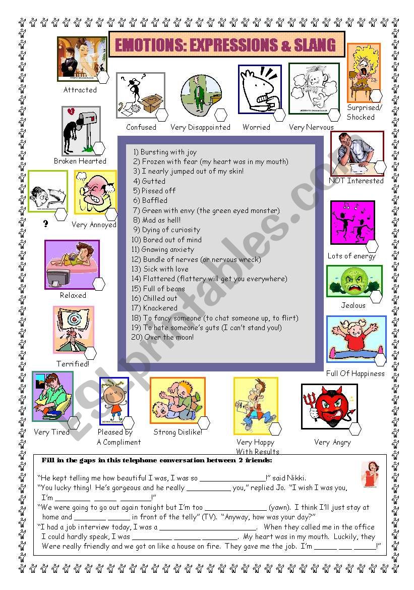 Emotions: Expressions and Popular Slang (part 1)