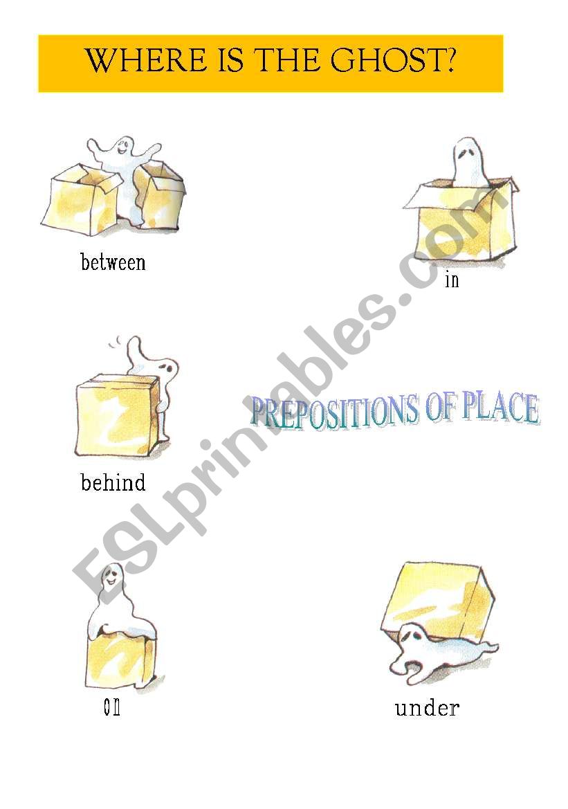 Prepositions of place worksheet