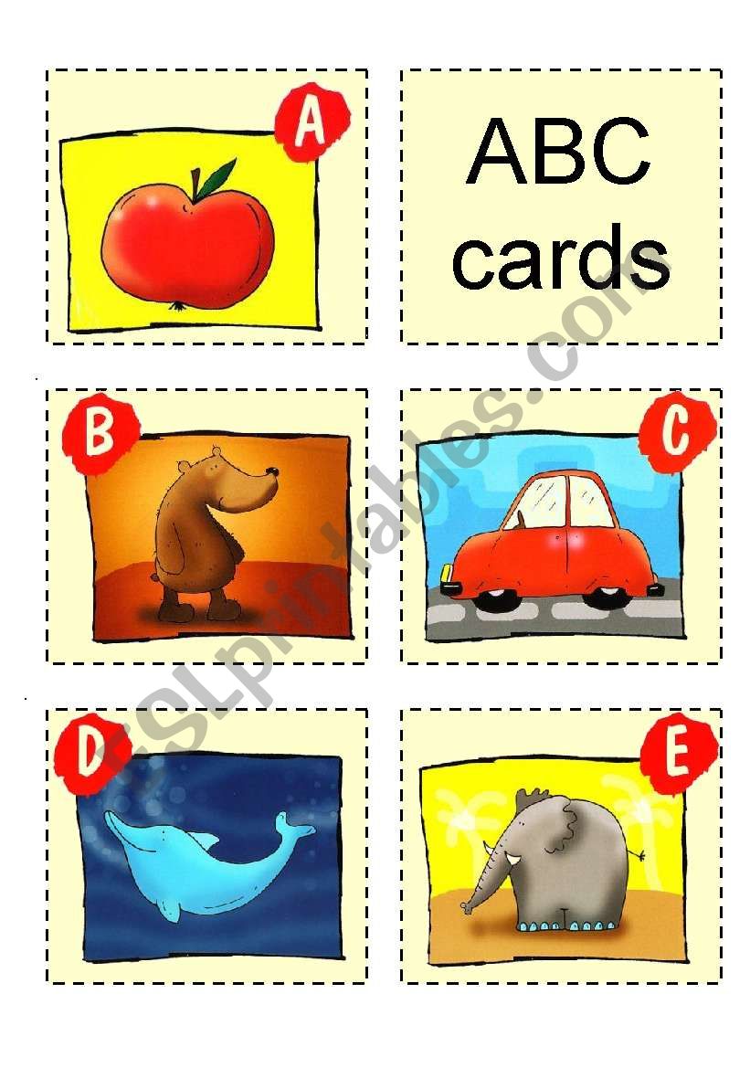 ABC CARDS + GAMES - 1/3 worksheet