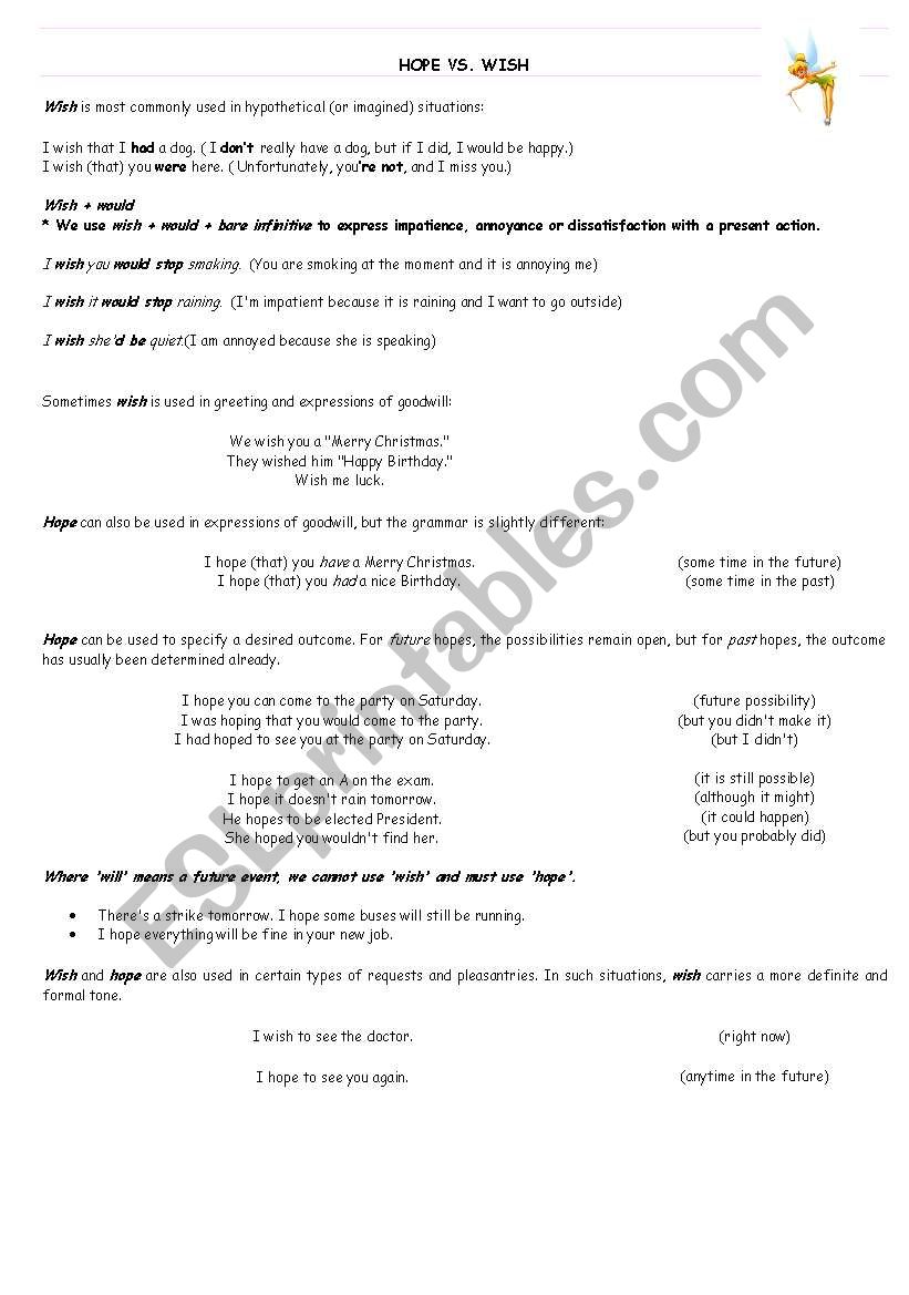 SUBJUNCTIVE worksheet