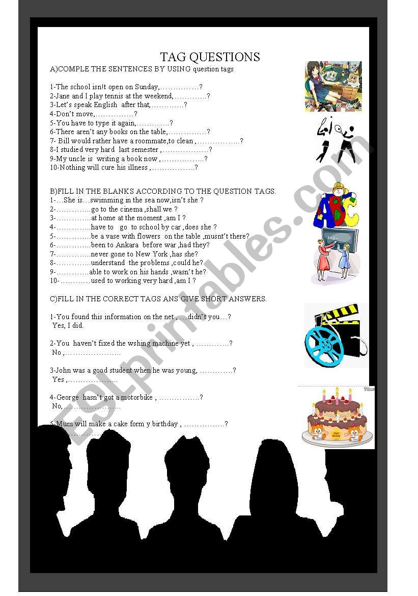  QUESTION TAGS worksheet