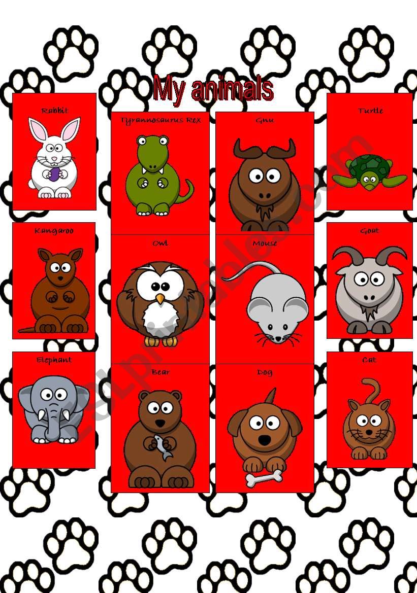 animals poster 2 of 3  worksheet