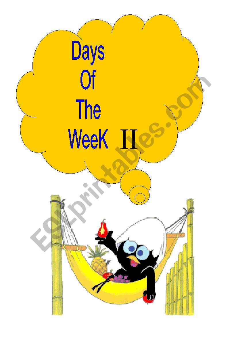 days of the week 2/2 worksheet