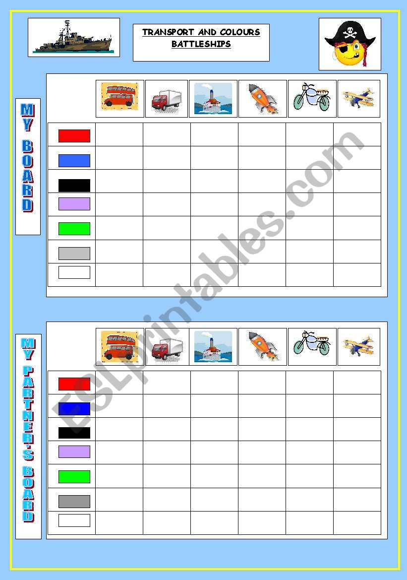 Transport and colour battleships