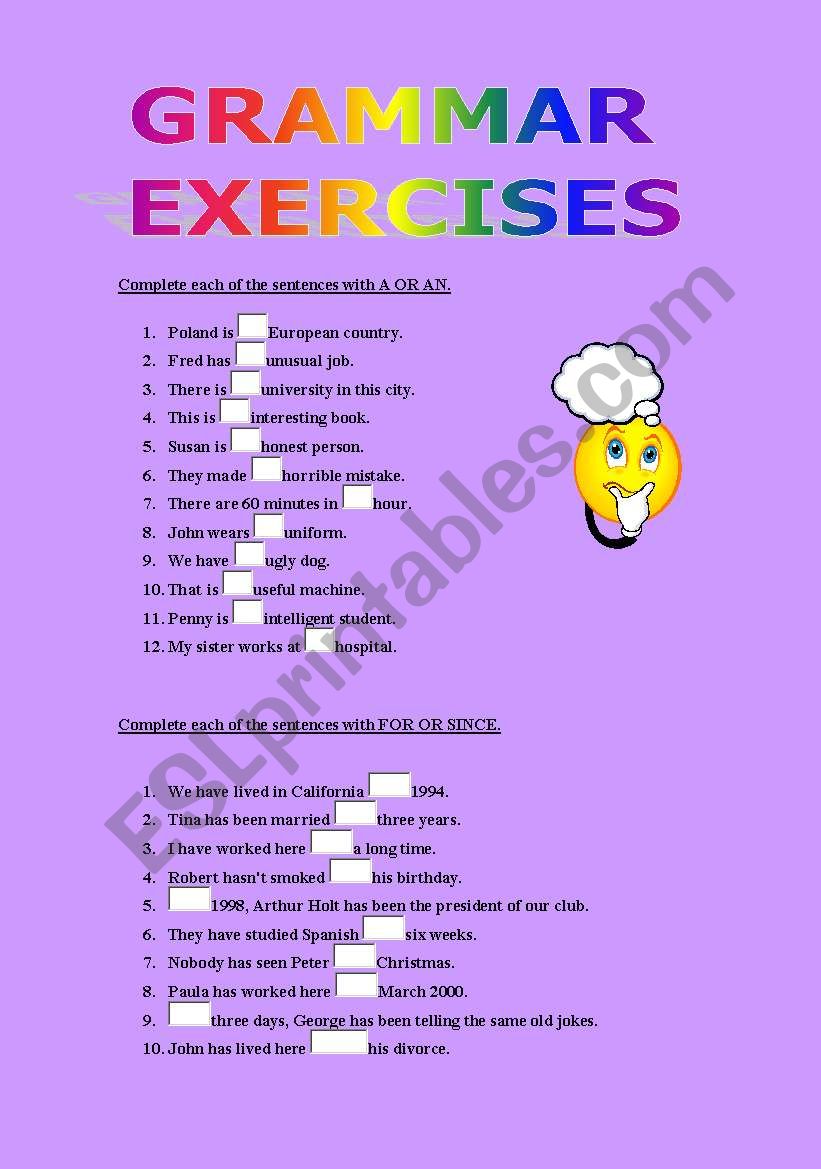 EXERCISE 3 worksheet