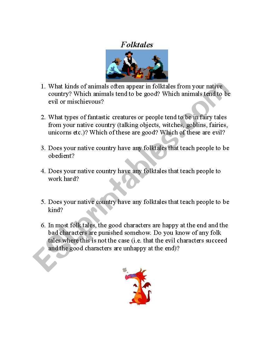 Folktale Discussion Questions 