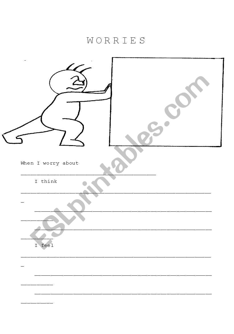 Worries worksheet