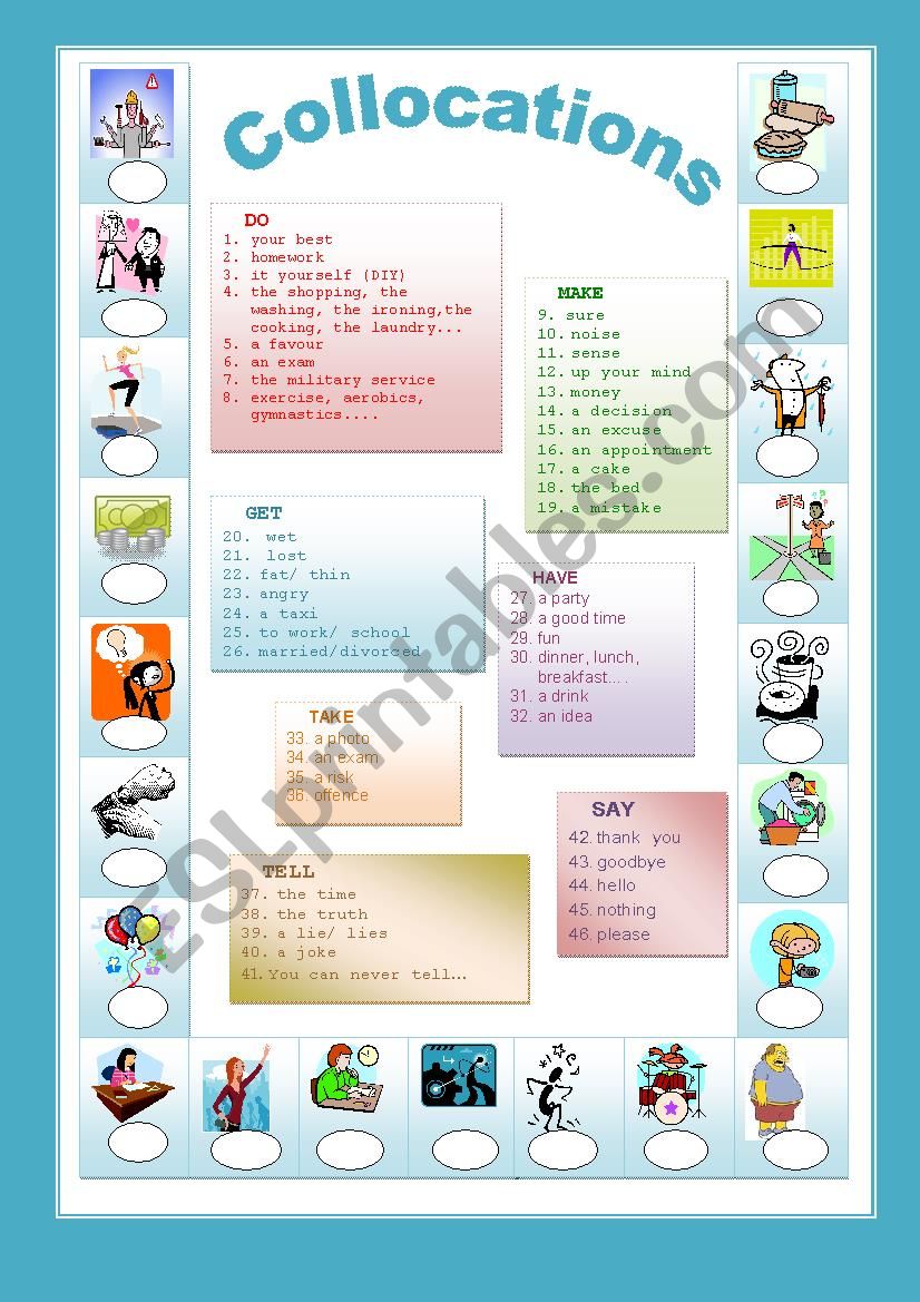 Collocations worksheet