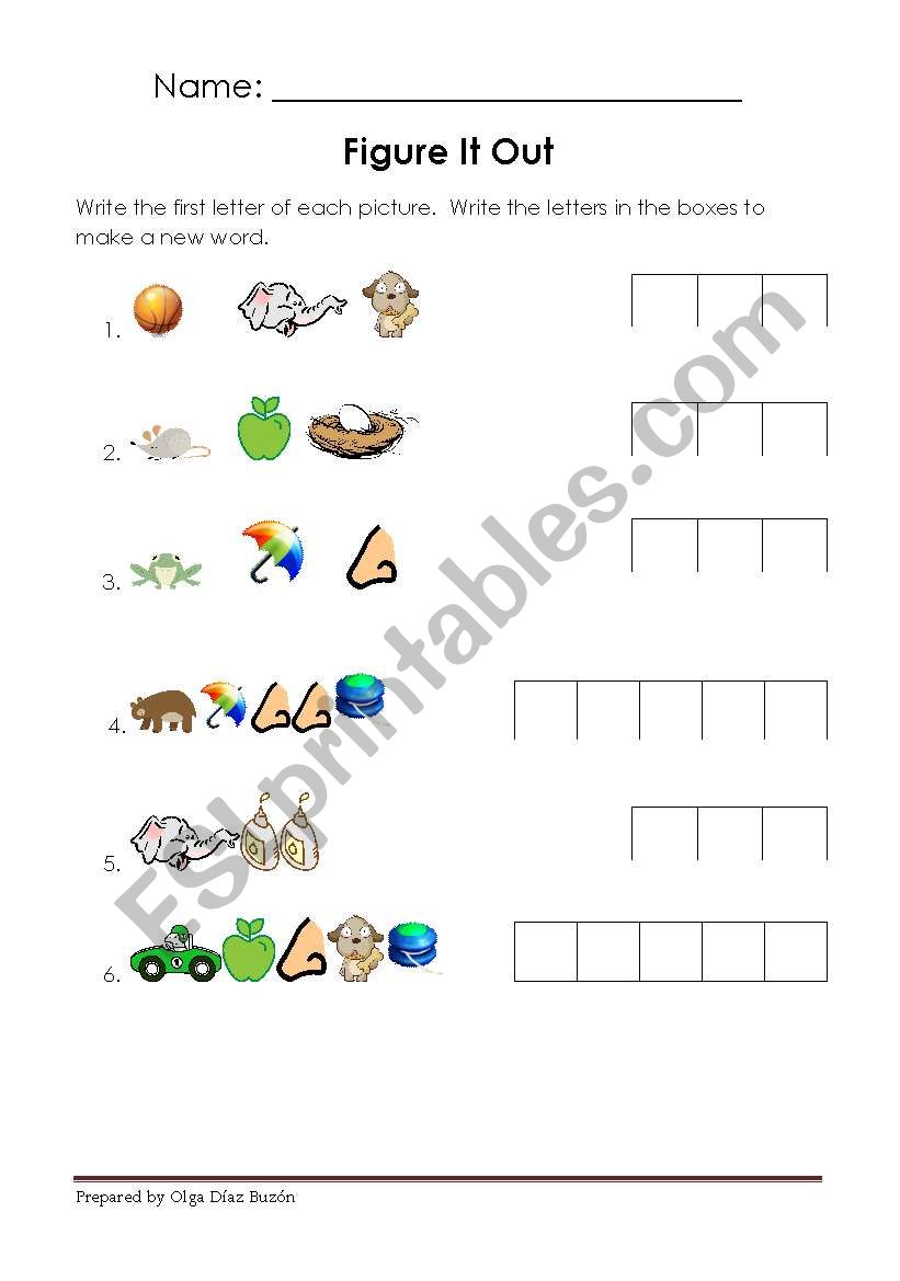 Figure It Out worksheet