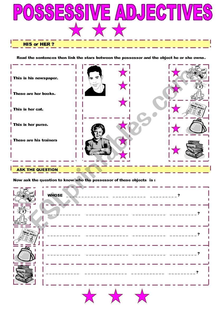 POSSESSIVE ADJECTIVES (2/2) worksheet