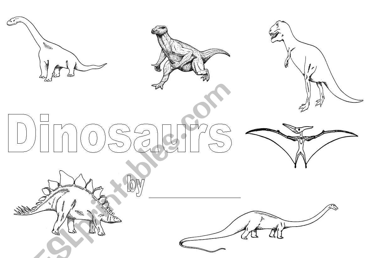 Dinosaur front cover worksheet