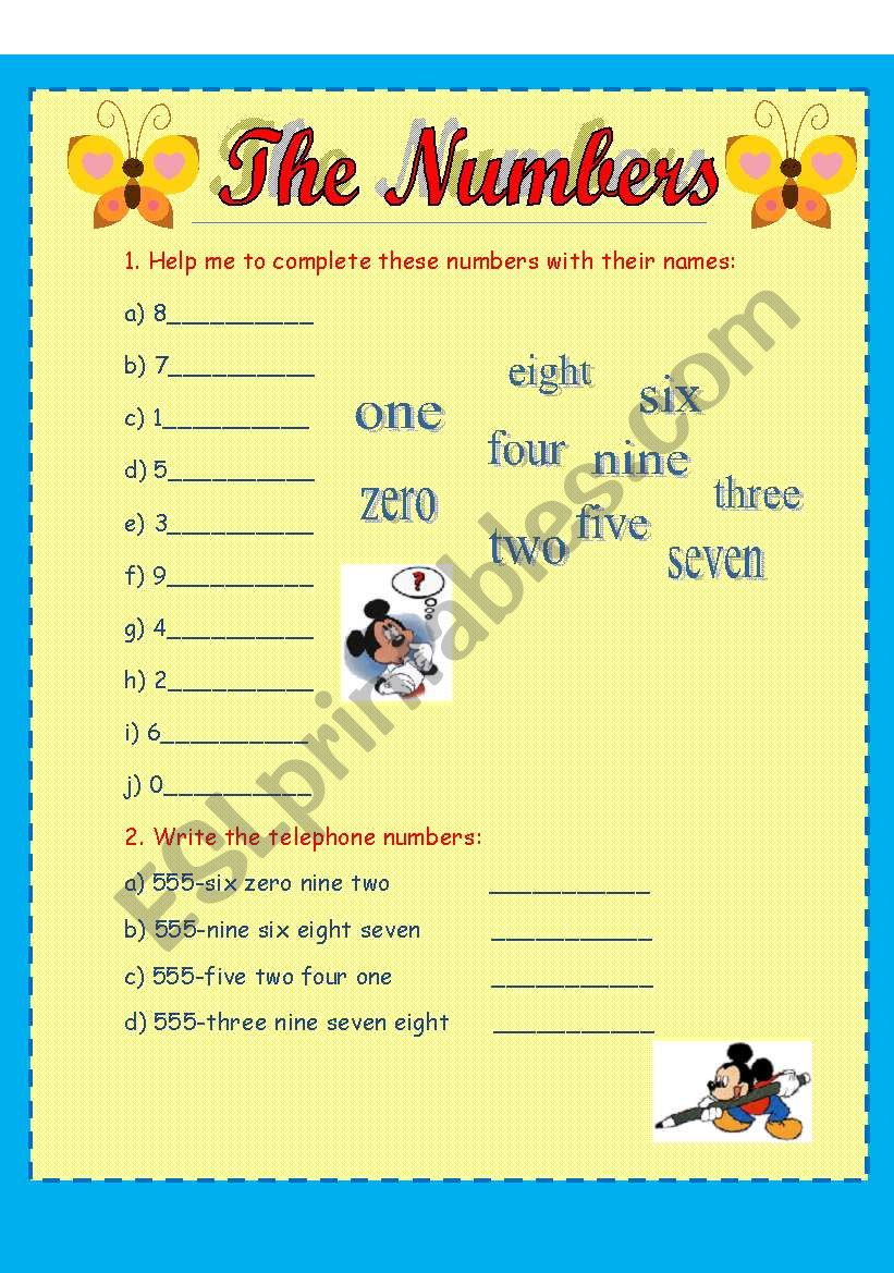 The Numbers worksheet