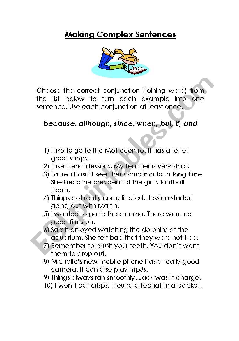 making-complex-sentences-esl-worksheet-by-xine42