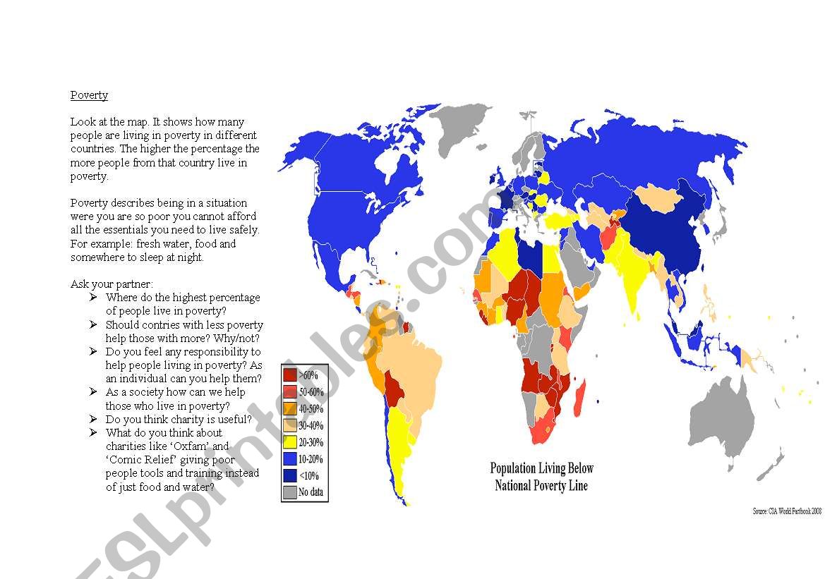 Discussion of Poverty worksheet