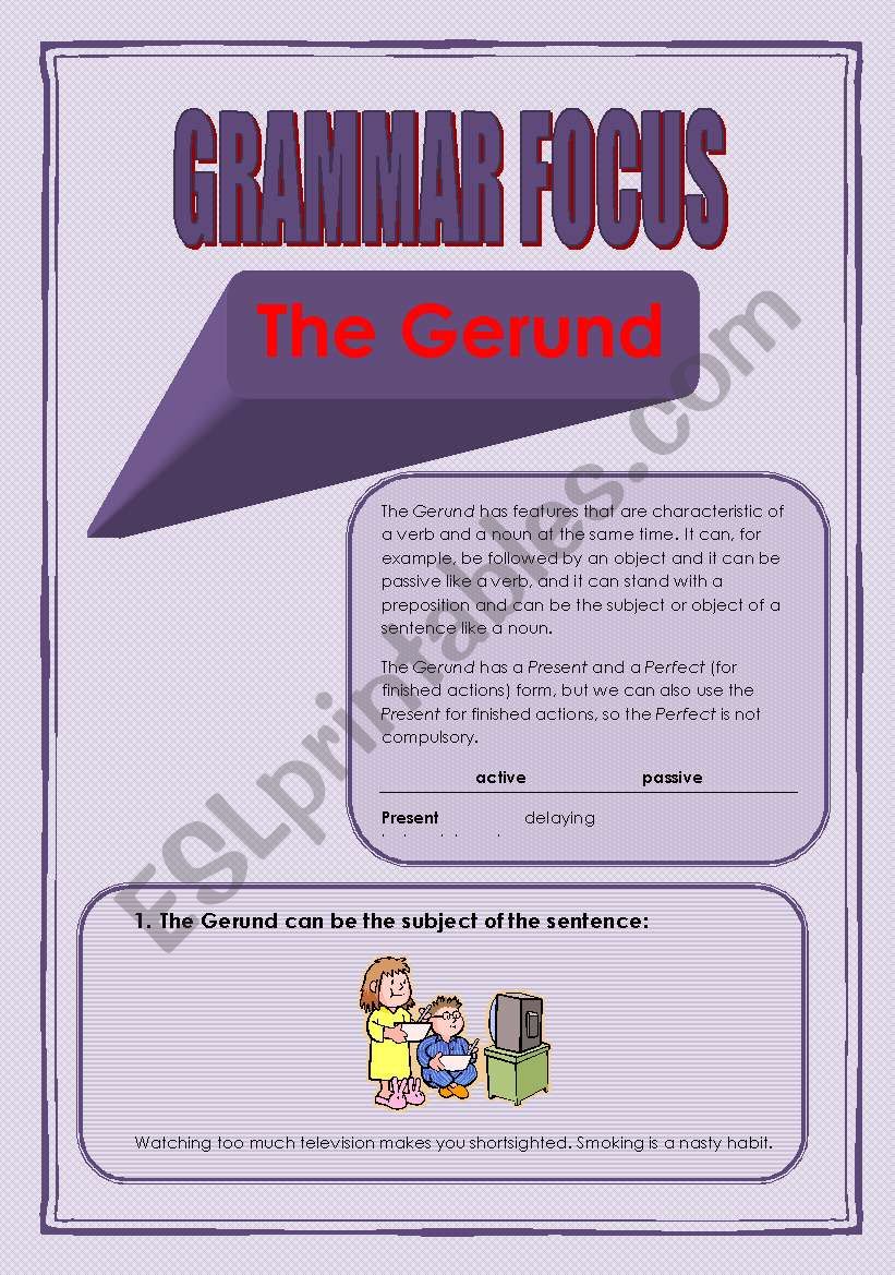 The Gerund worksheet