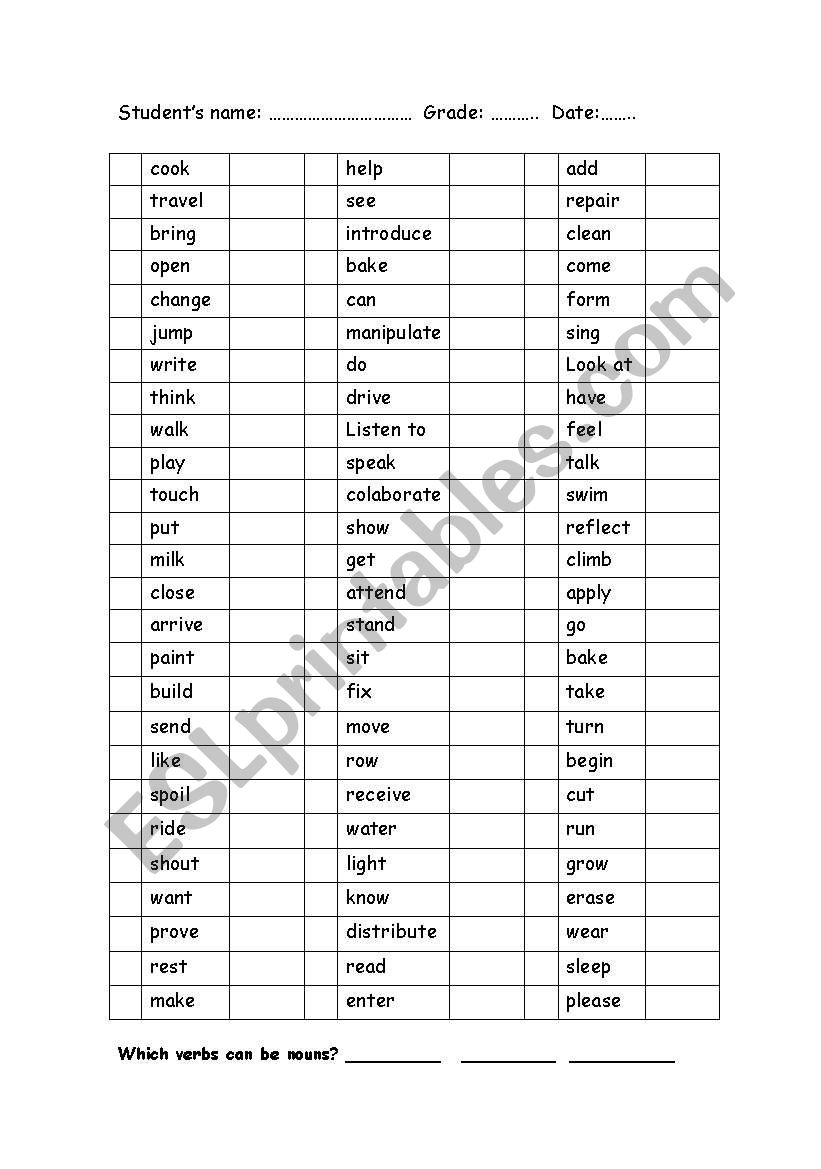 dictation worksheet