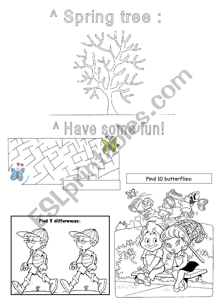 itÂ´s spring time3 worksheet