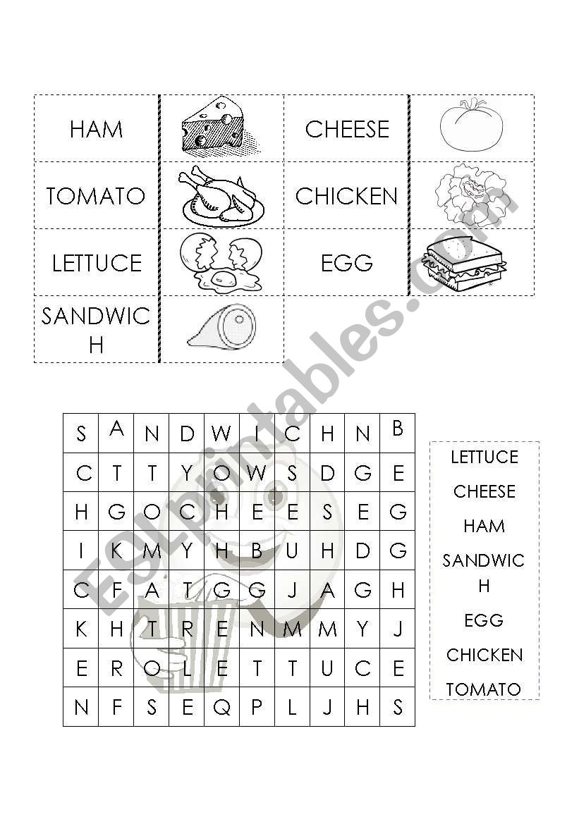 food for young learners worksheet