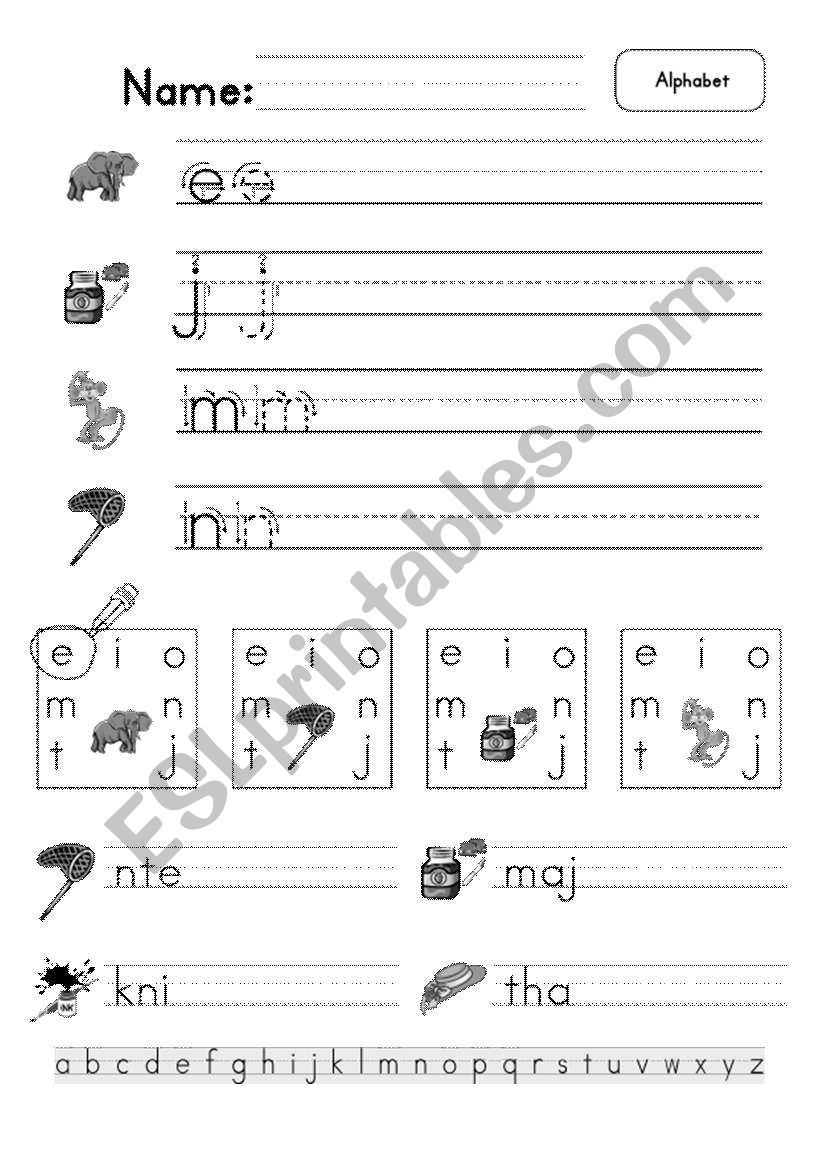 Alphabet e,j,m,n (difficult version)