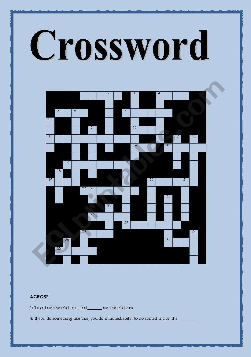 CROSSWORD worksheet