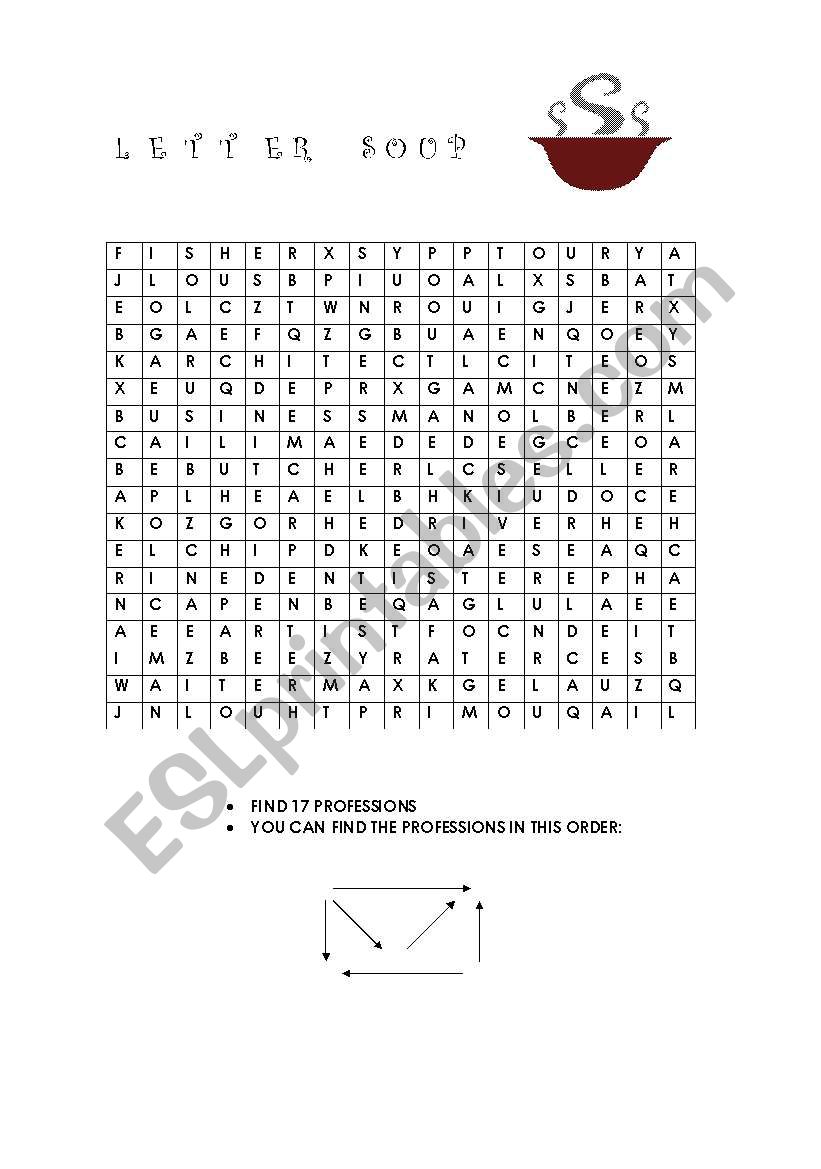 letter soup  worksheet