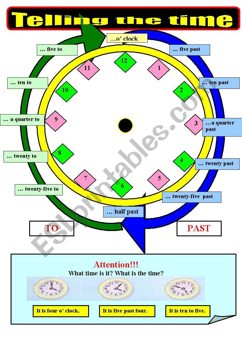 Telling the time worksheet