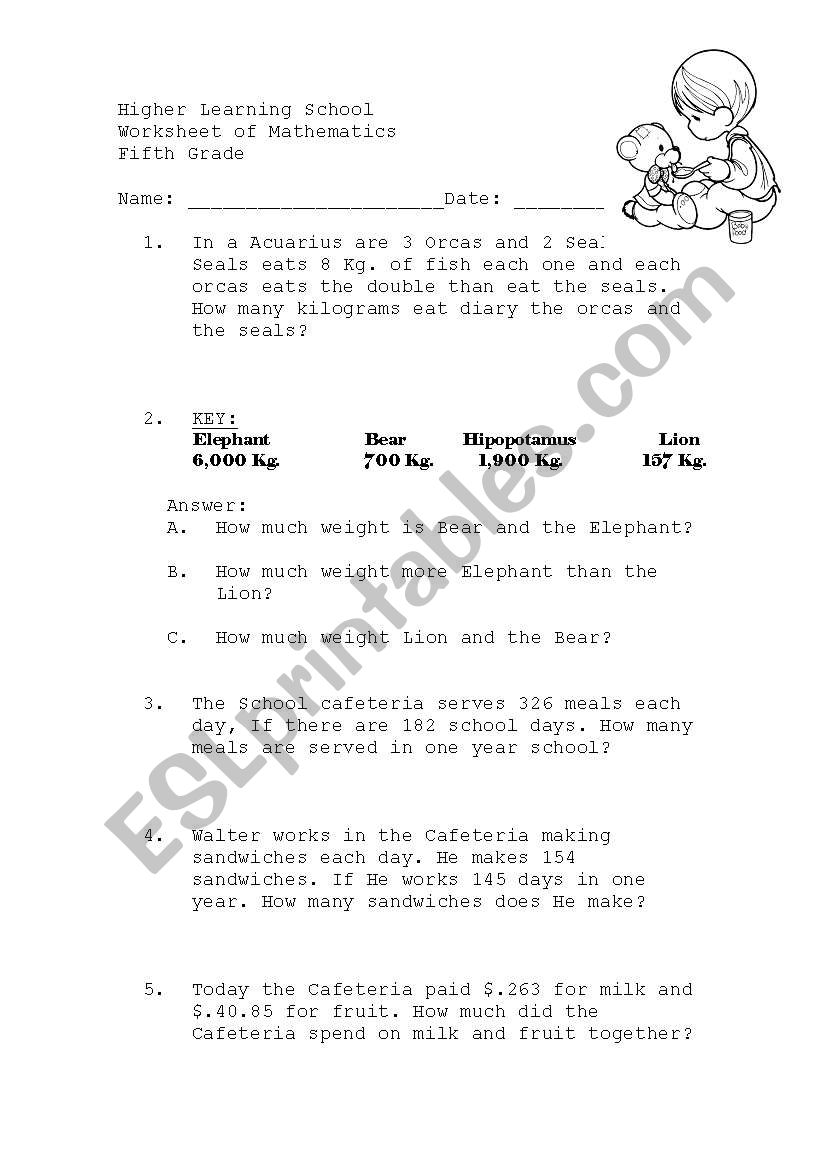 Resolve the problems worksheet