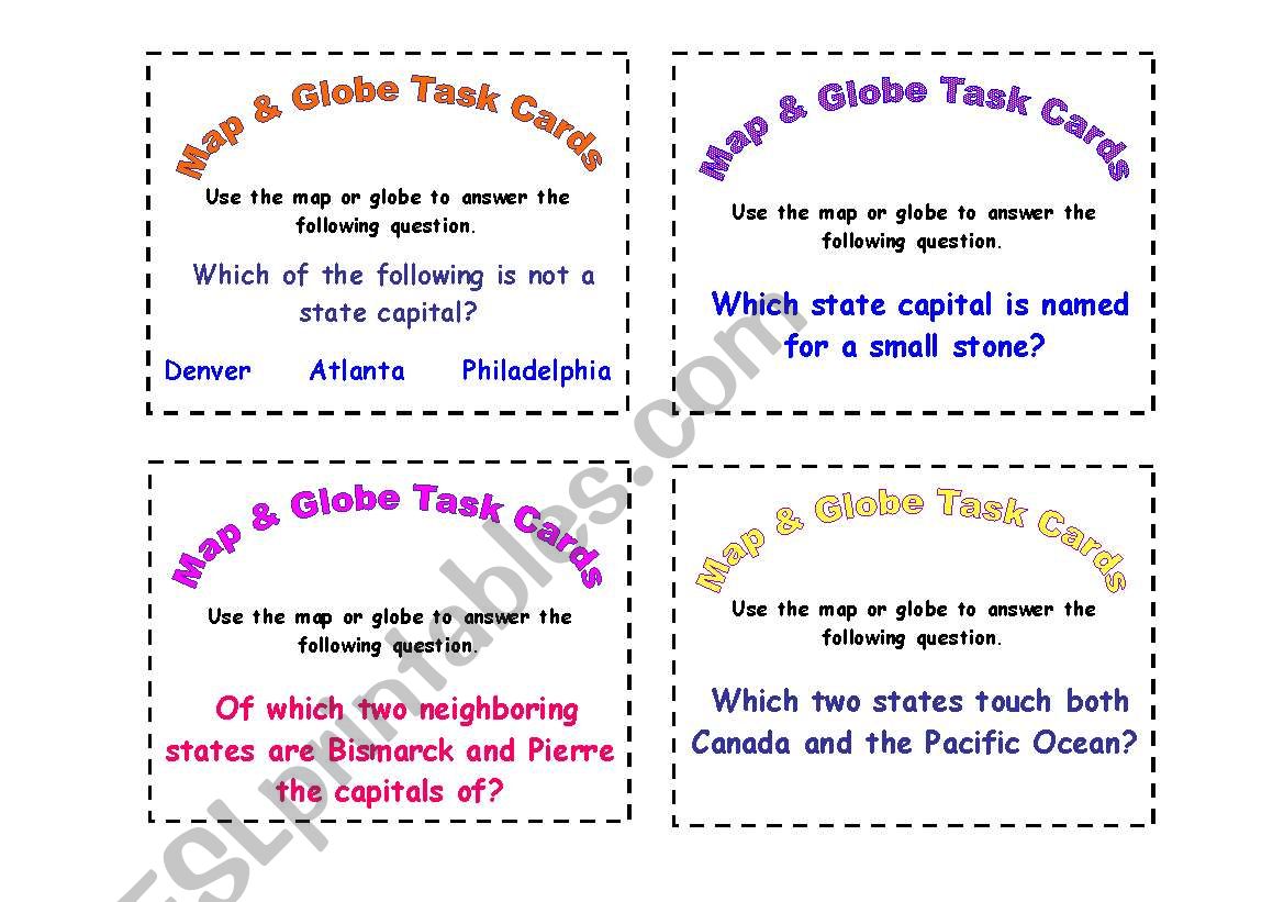 Inference Task Cards worksheet