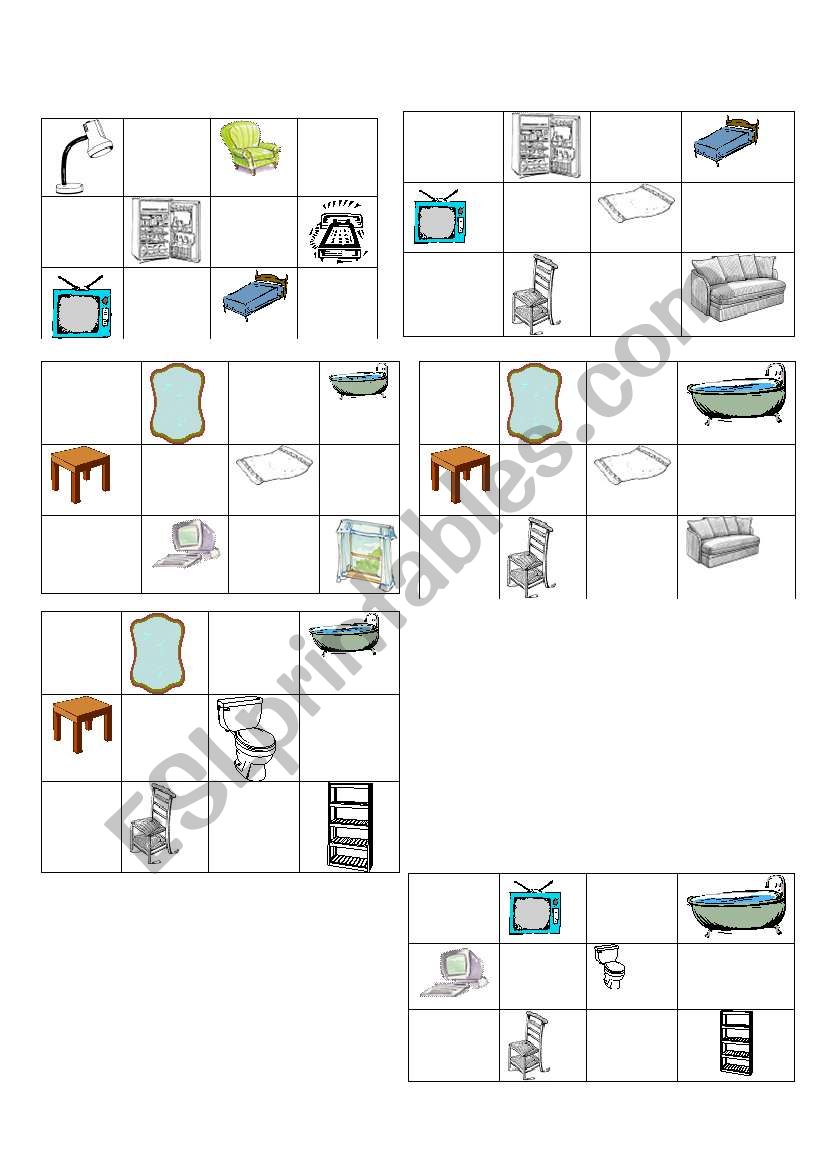 bingo home worksheet