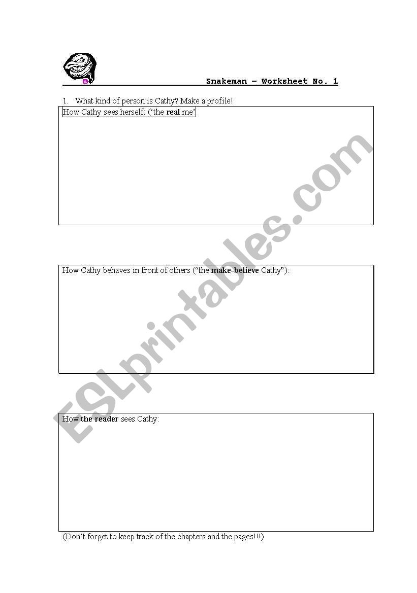 The Snakeman worksheet