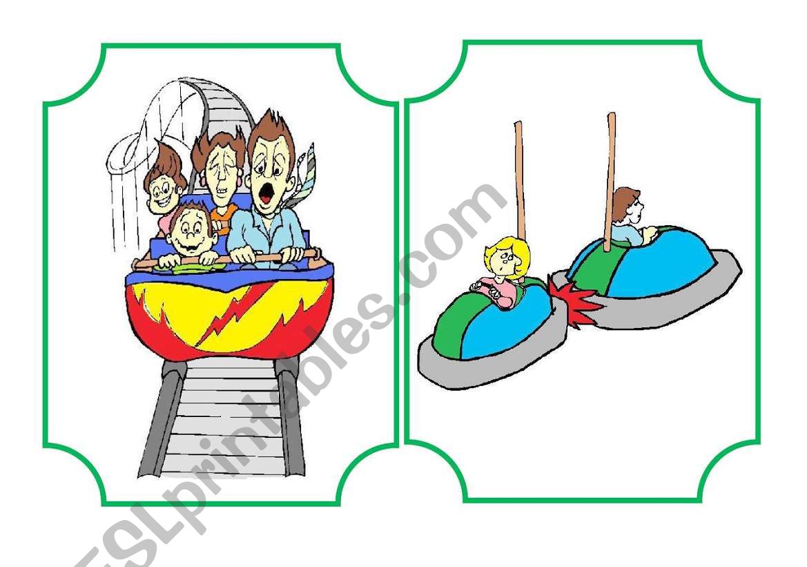 Funfair flashcard and activities set - part 1