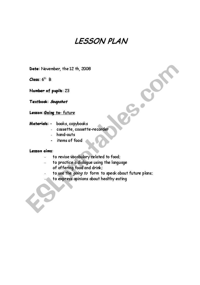 lesson plan worksheet