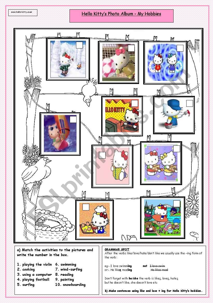 Hello KittyÂ´s Photo Album -- My Hobbies