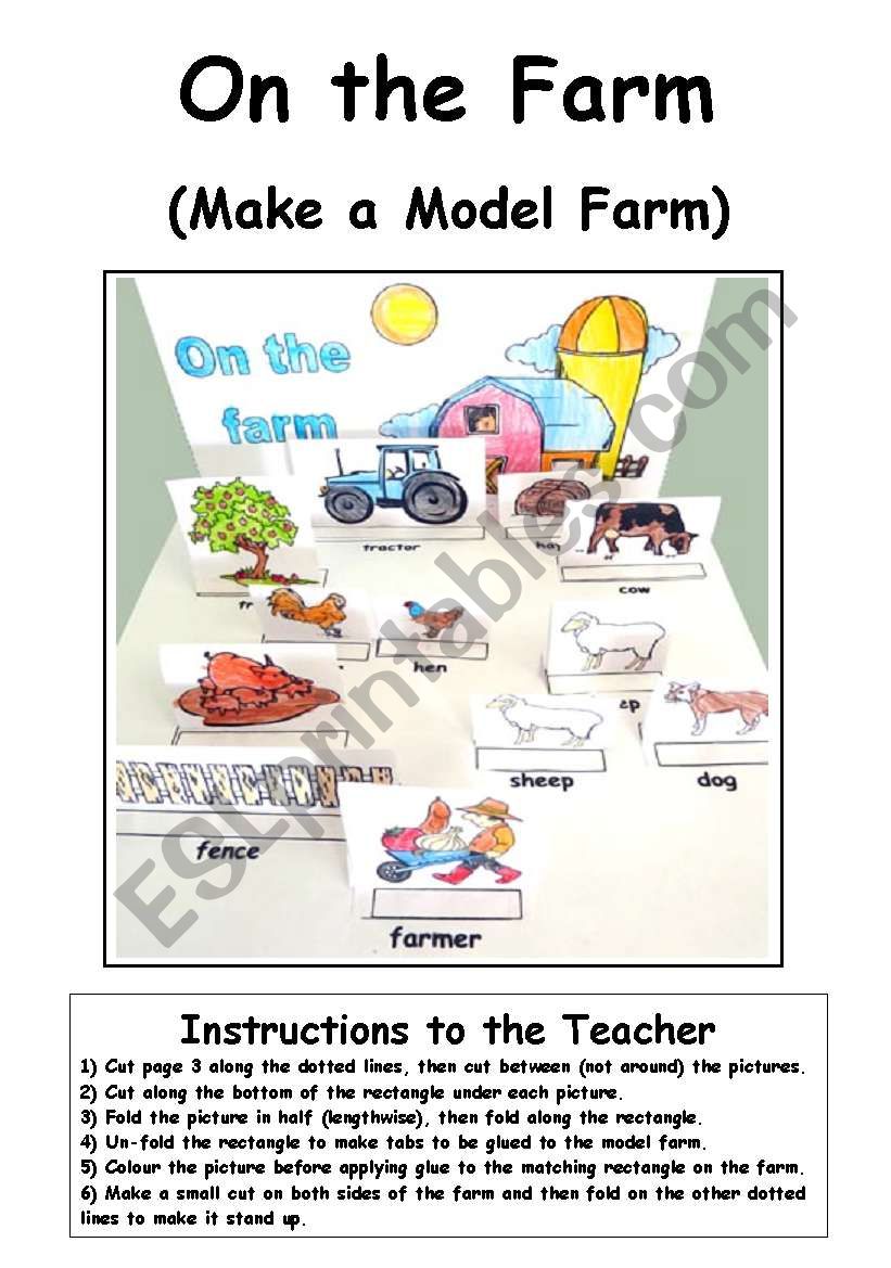 Model Farm - Cut out the pieces to make a 