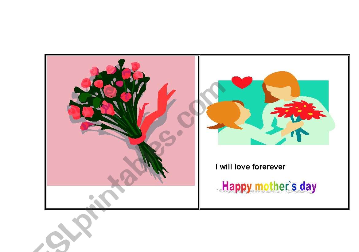 mothers day  worksheet