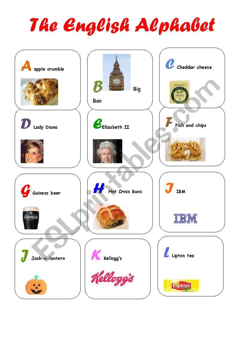 The English Alphabet worksheet