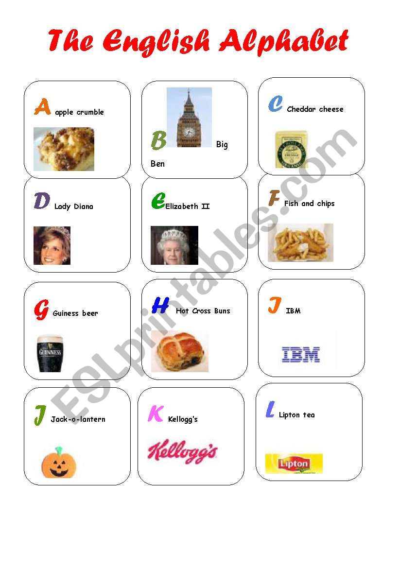 The English Alphabet worksheet