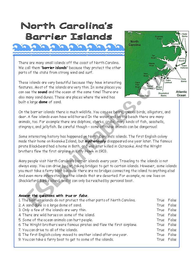 Interesting Islands worksheet