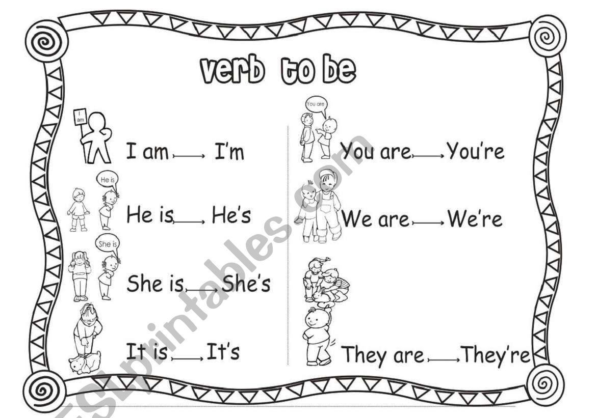 verb to be worksheet