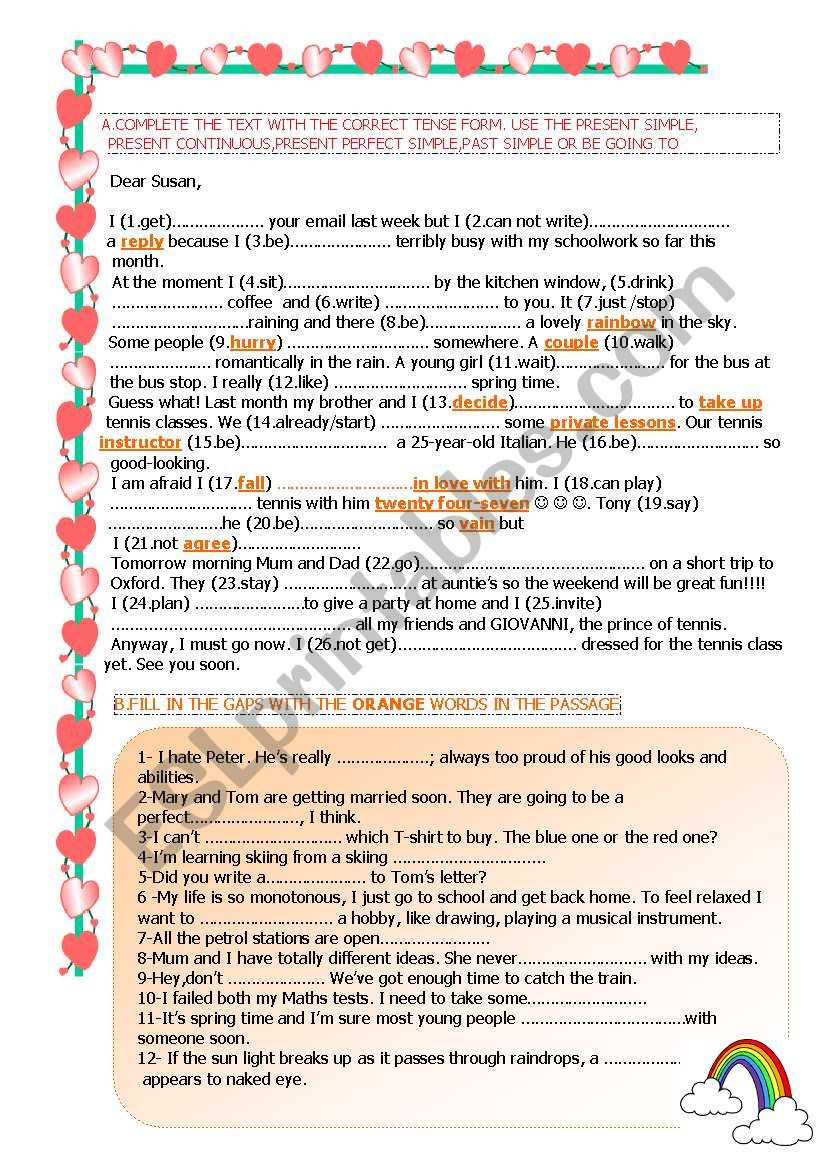 MIXED TENSES & VOCABULARY IN CONTEXT-1