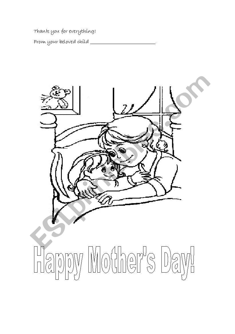 Mothers Day worksheet