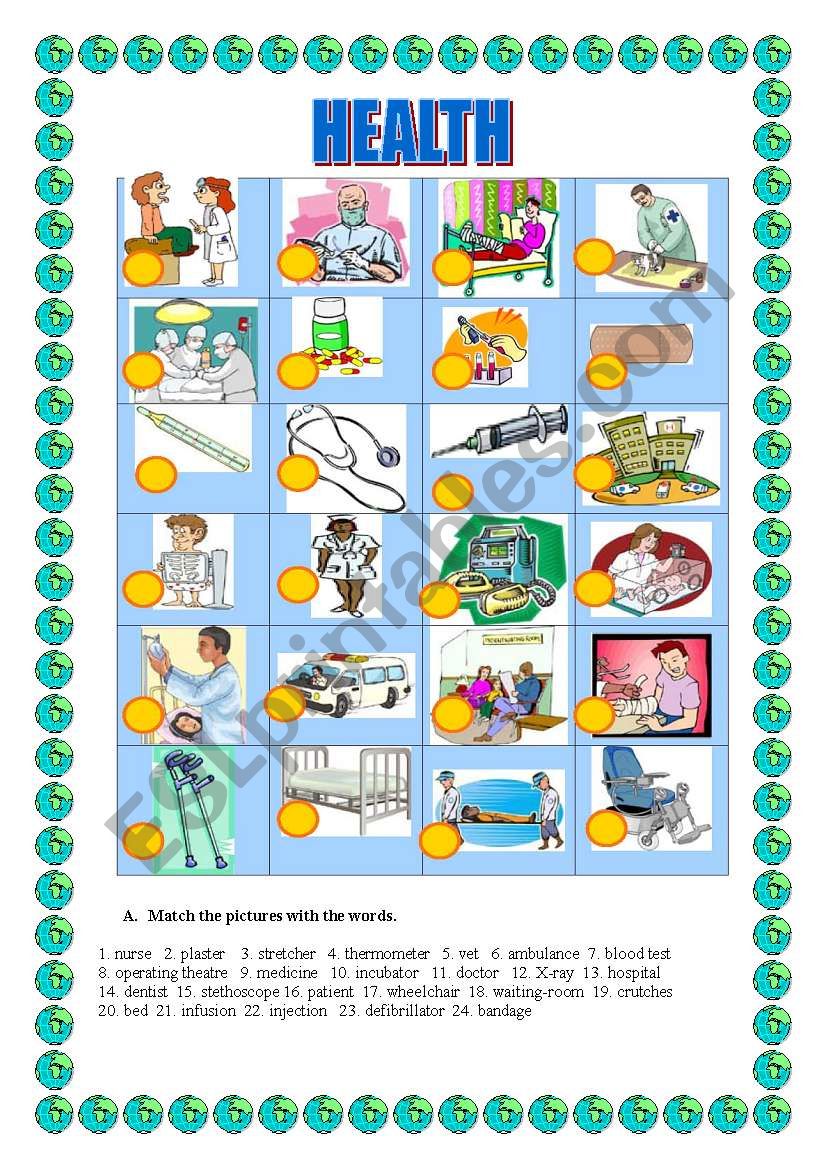 Health-matching worksheet