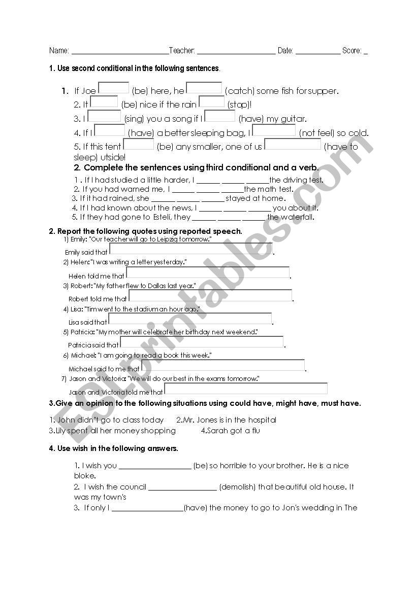 conditional worksheeet worksheet